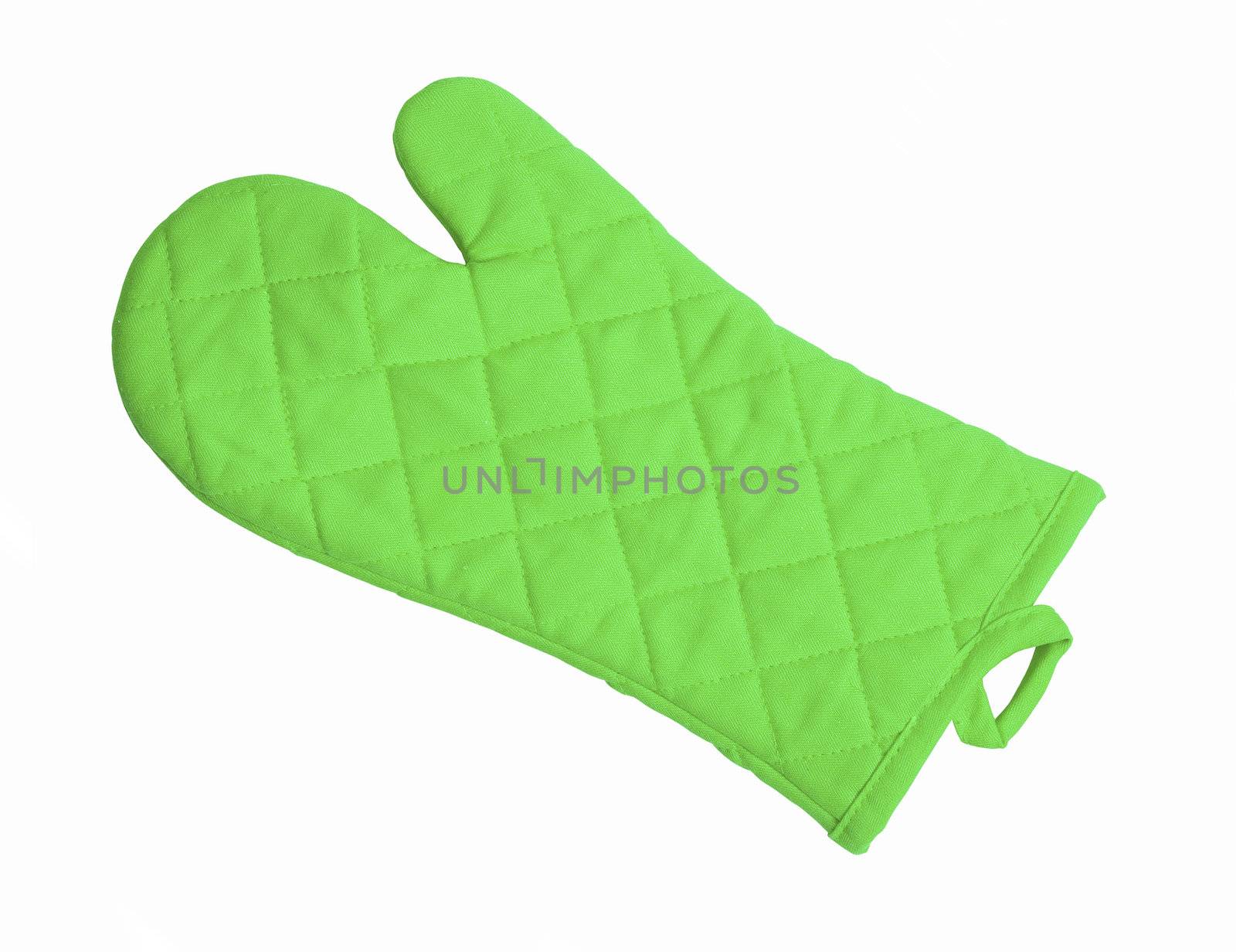 Green kitchen glove