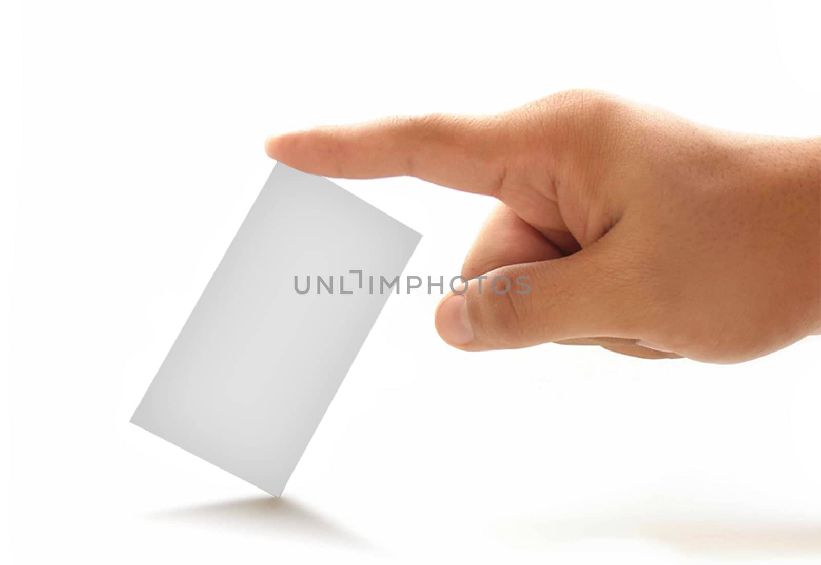 Close-up of an empty business card