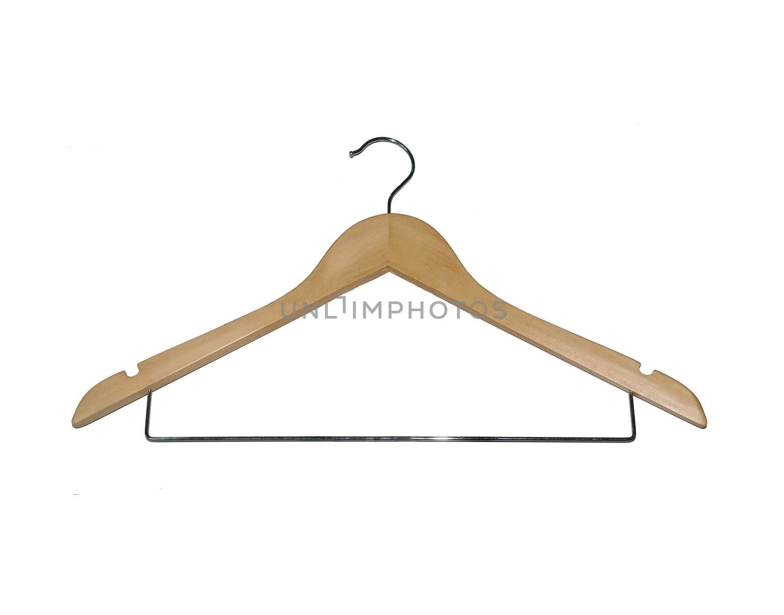 Coat hanger isolated on white