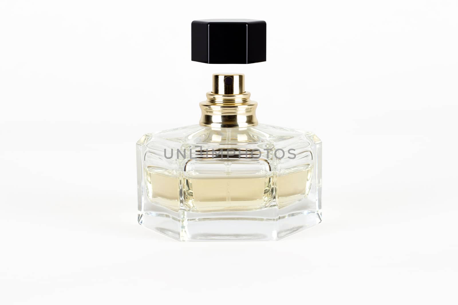 bottle of perfume isolated on white background