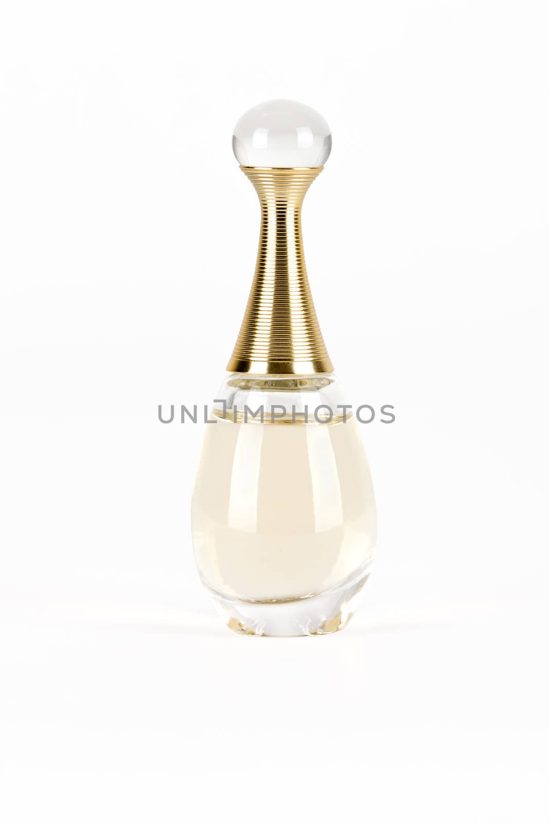 bottle of perfume isolated on white background