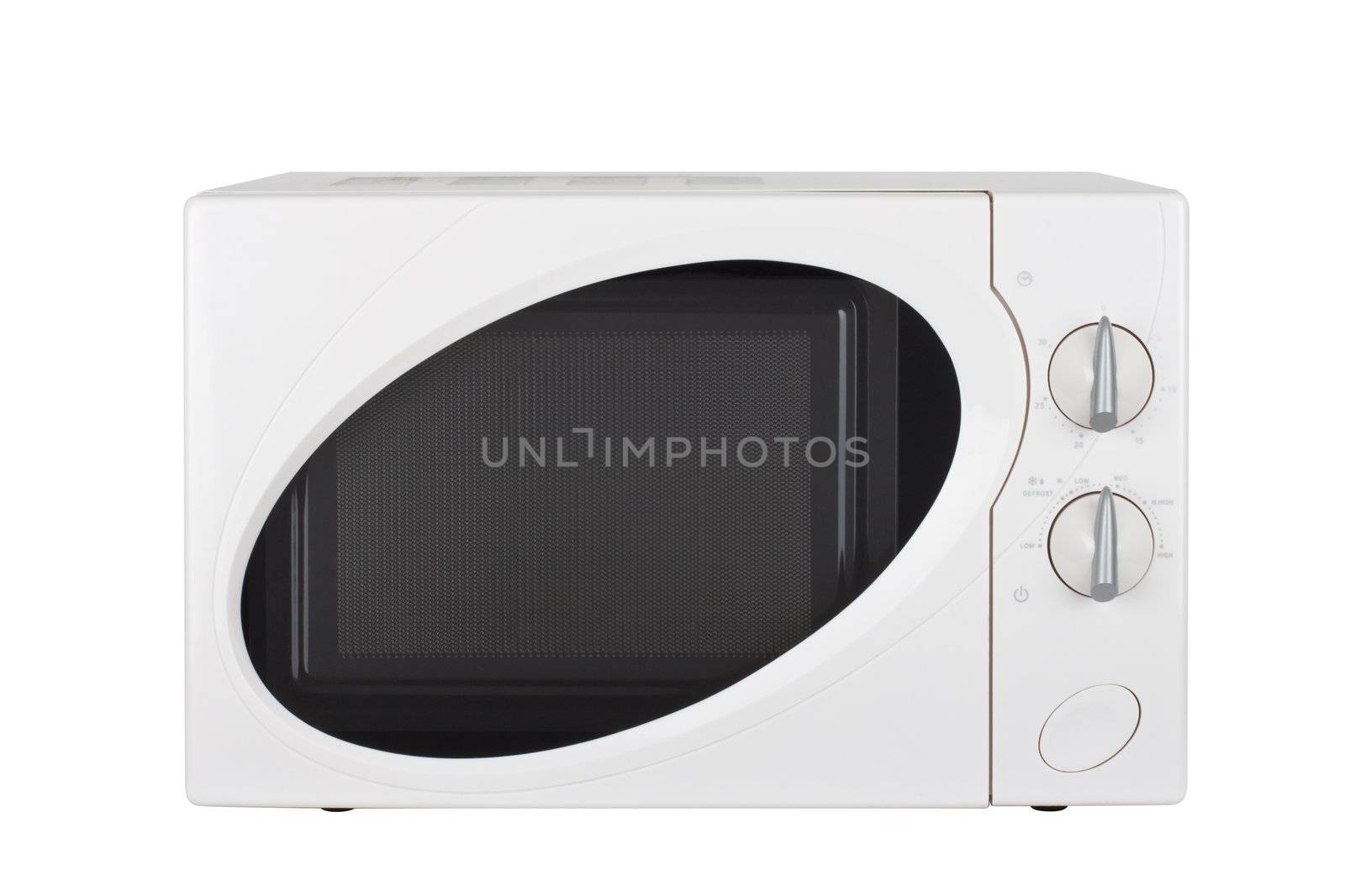 microwave oven on a white background
