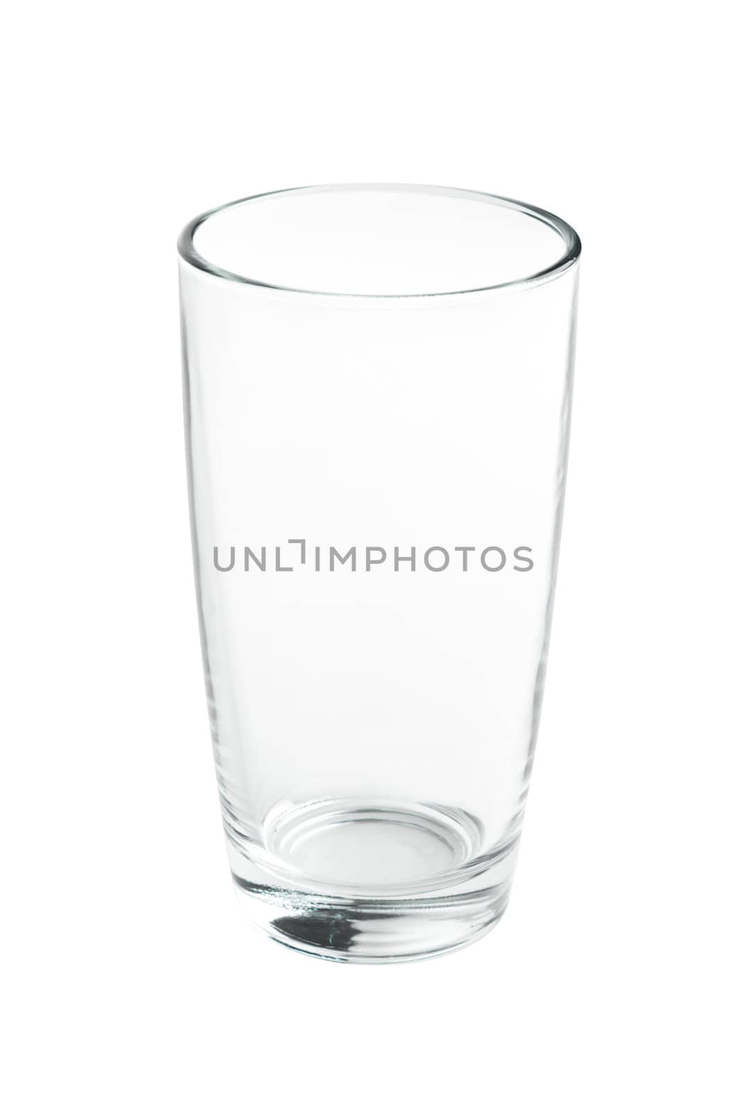 glass empty on white background
