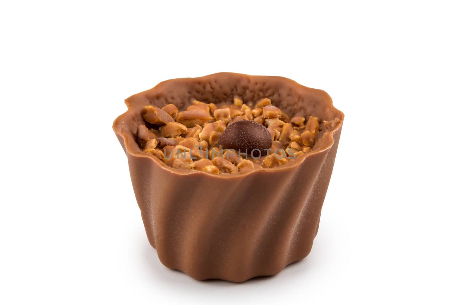 Chocolate sweets isolated on a white background.