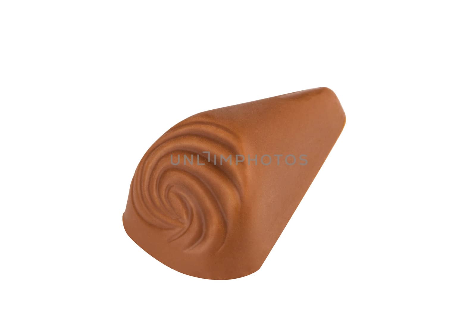 Chocolate sweet on a white background