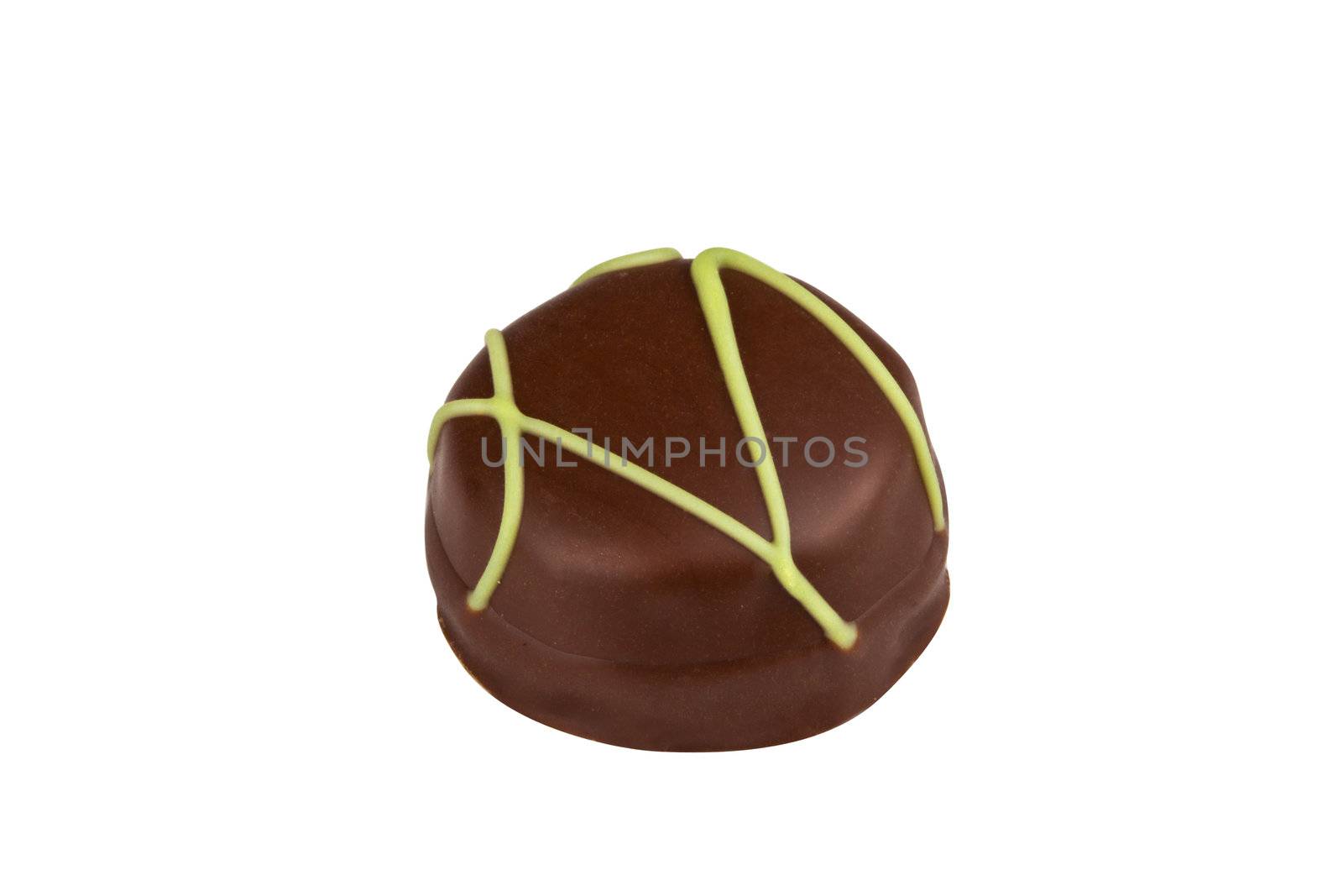 chocolate candie isolated over white