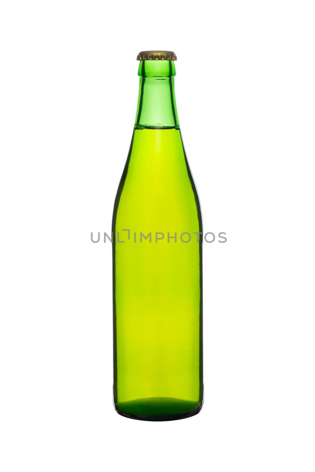 Beer bottle isolated on white background