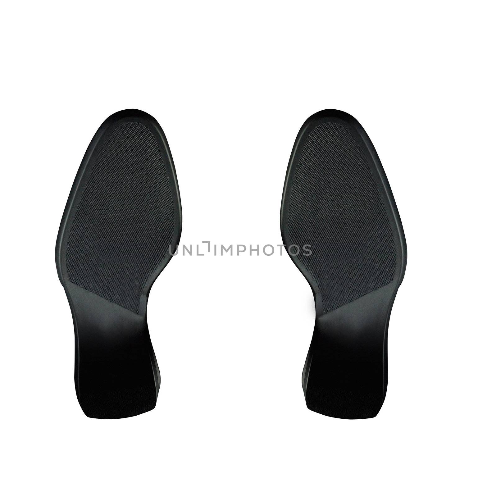 The black man's shoes isolated