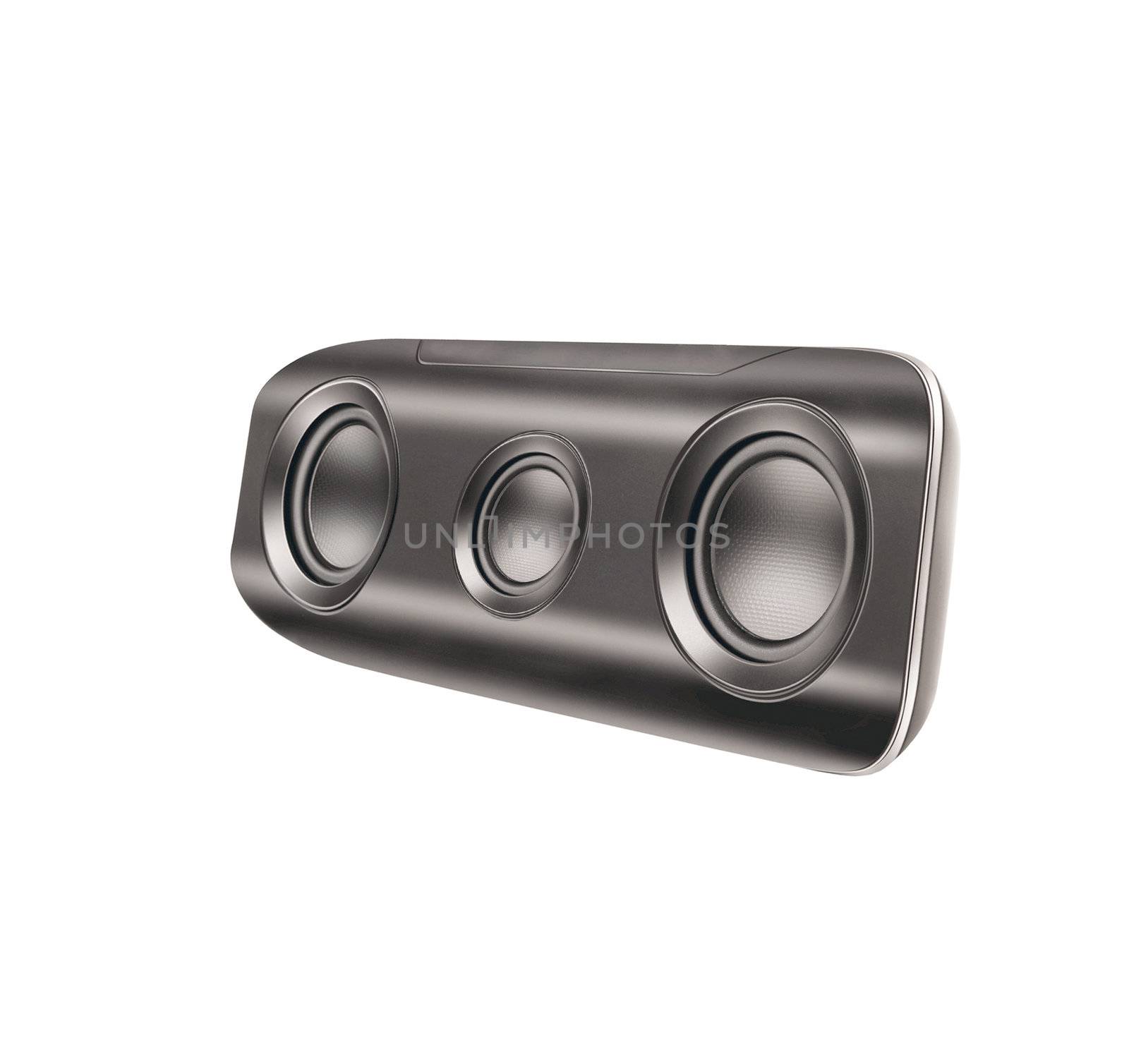 sound speaker on white background.