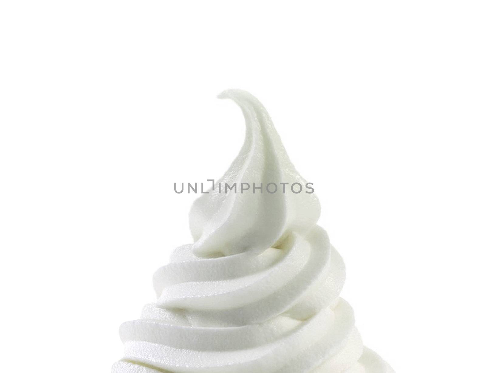 Vanilla soft ice cream on white - very beautiful
