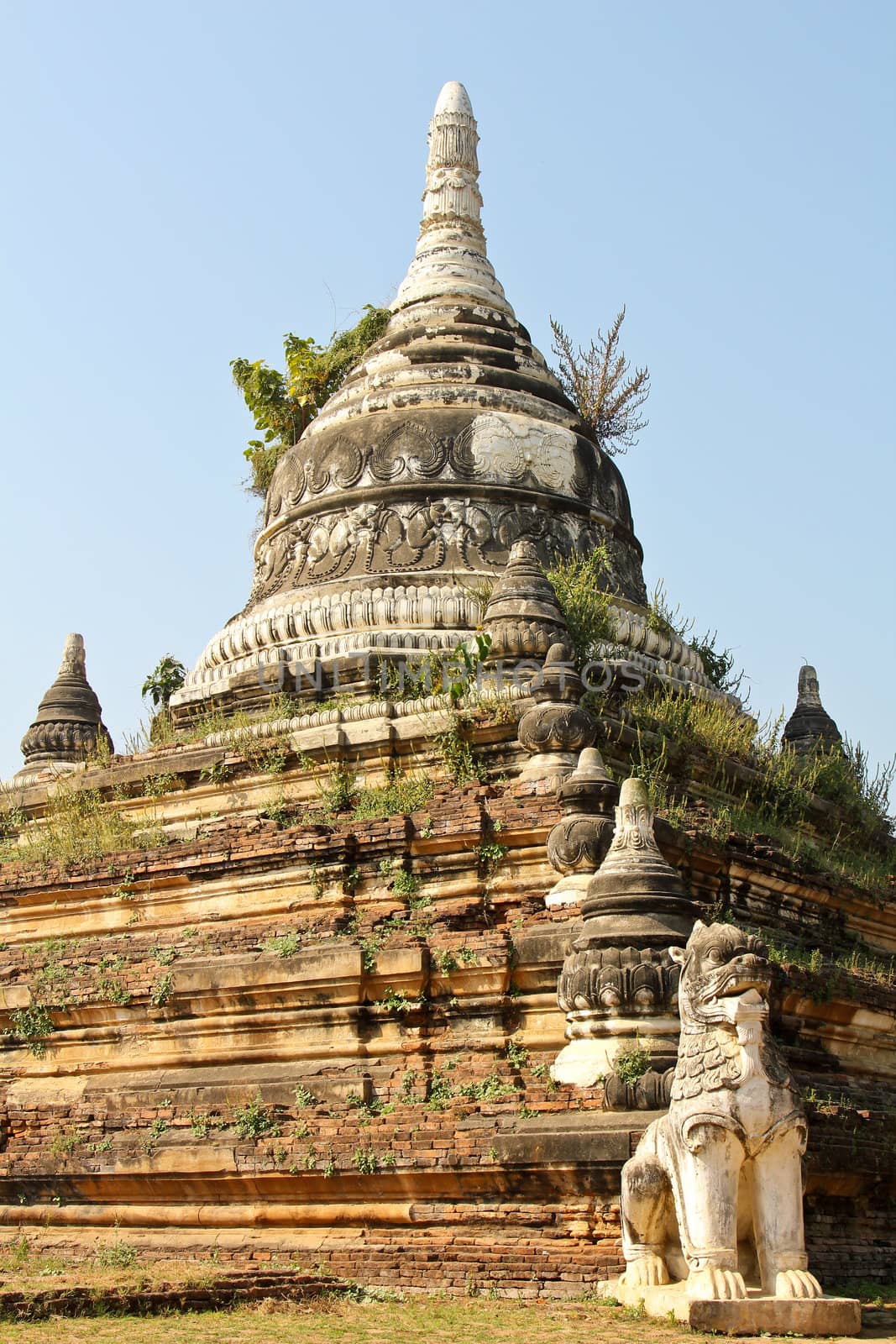 Pagoda in a temple in Mandalay,Burma