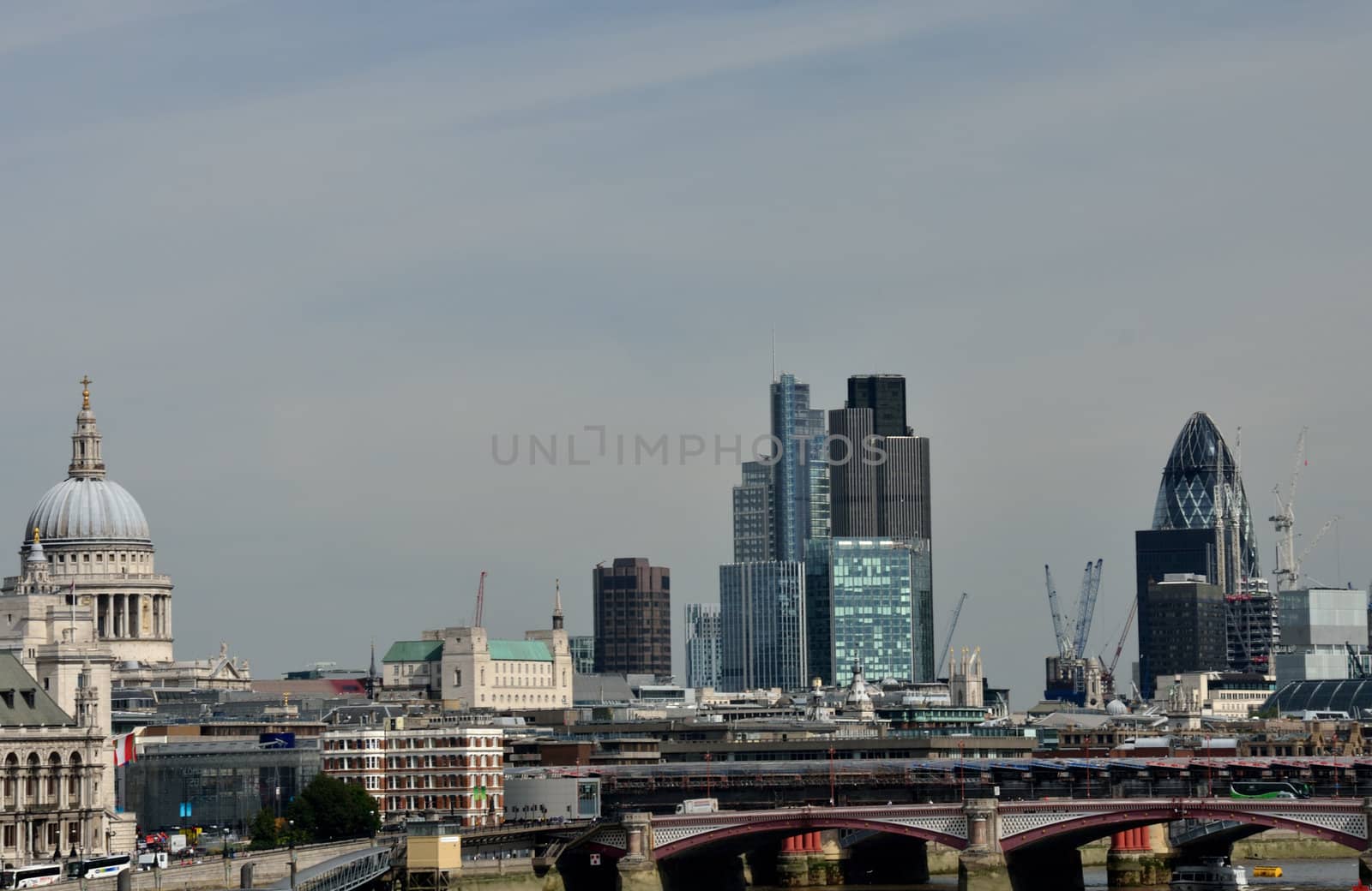 View of City of London from Waterloo Bridge