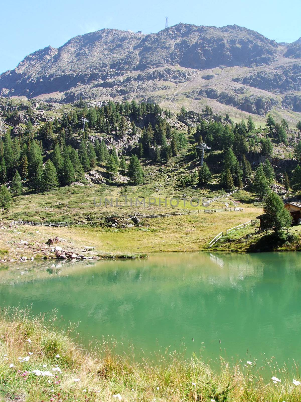 Bergsee in Kurzras im Schnalstal in Südtirol