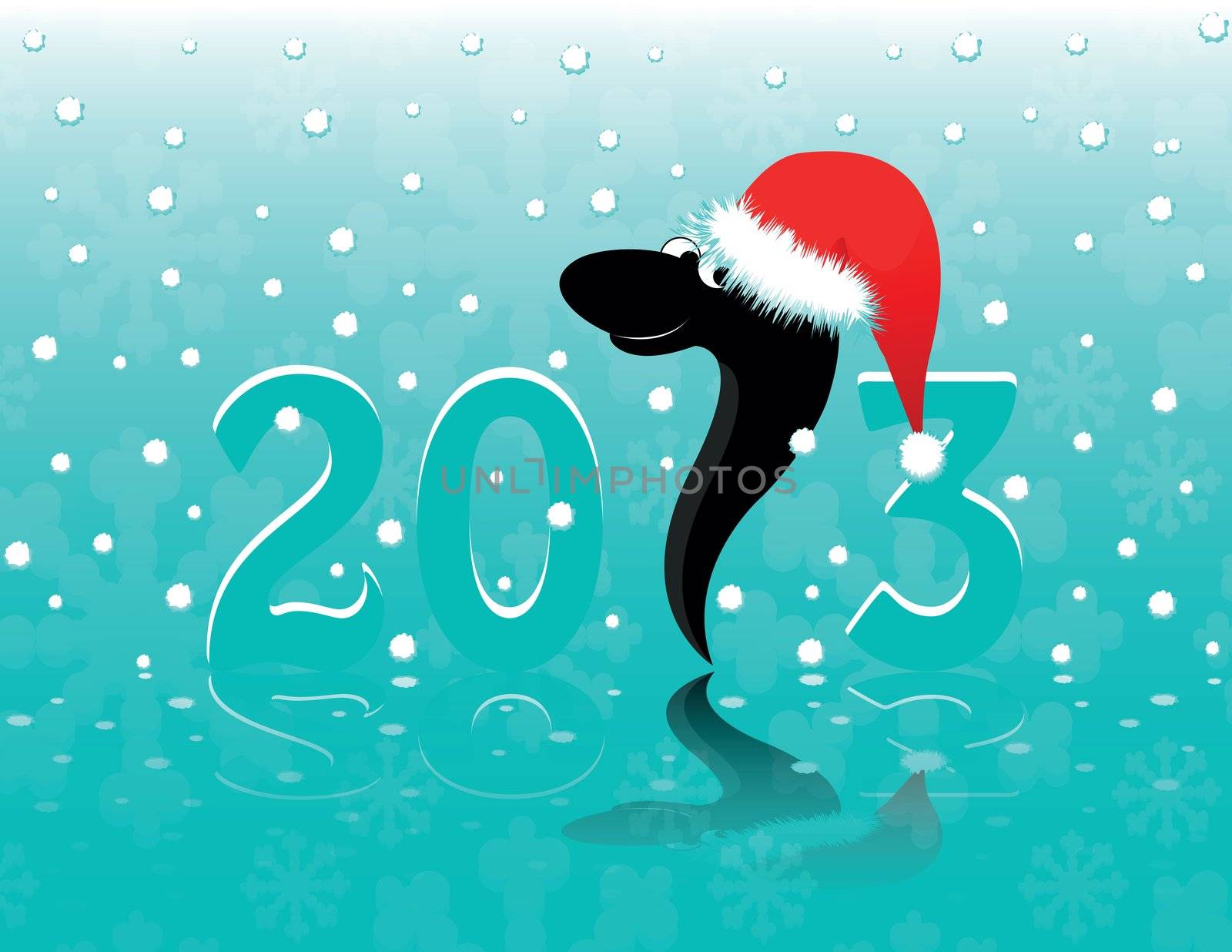  illustration of year of the snake 2013 chinese new year