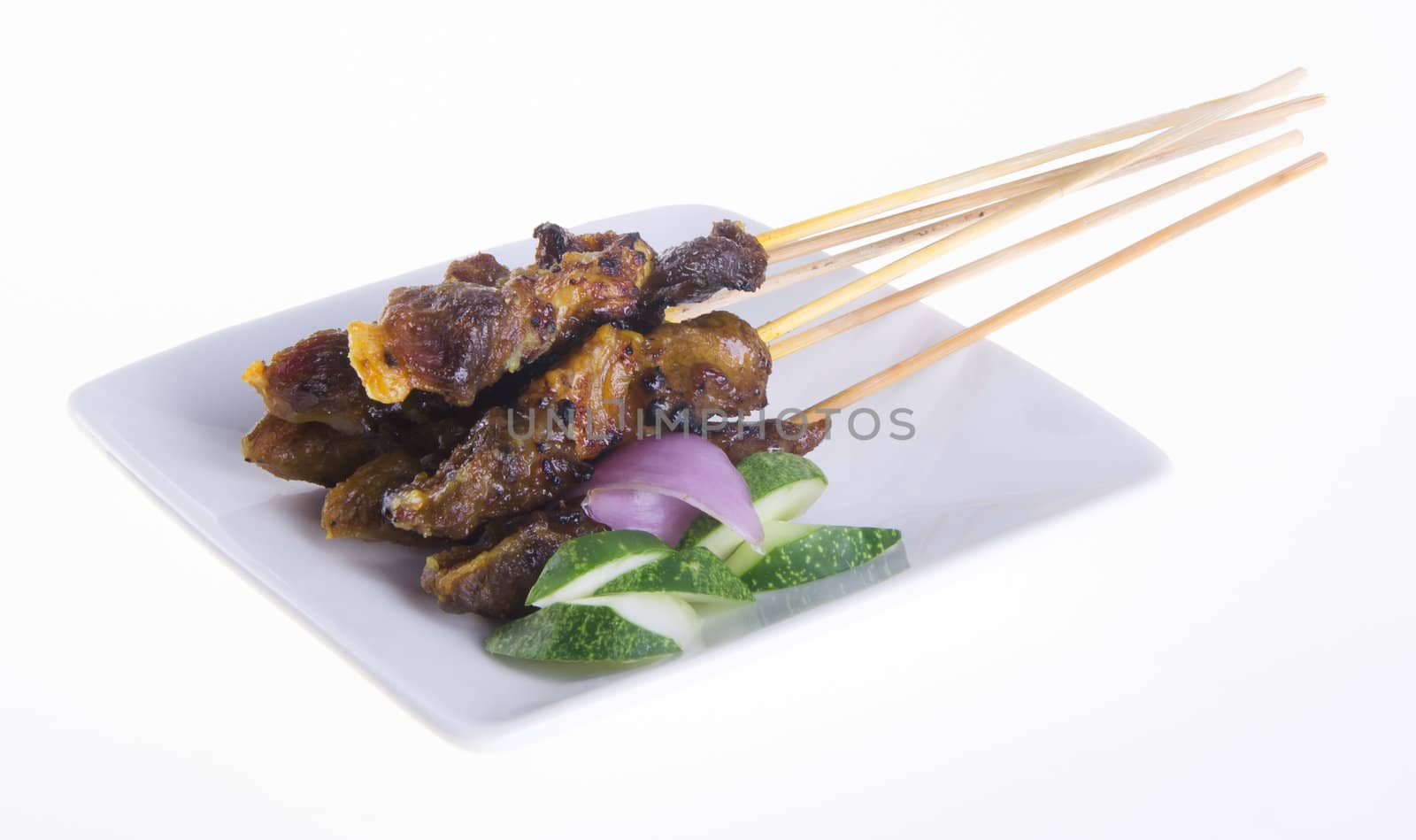 Satay. Asian cuisine - Satay on a background
