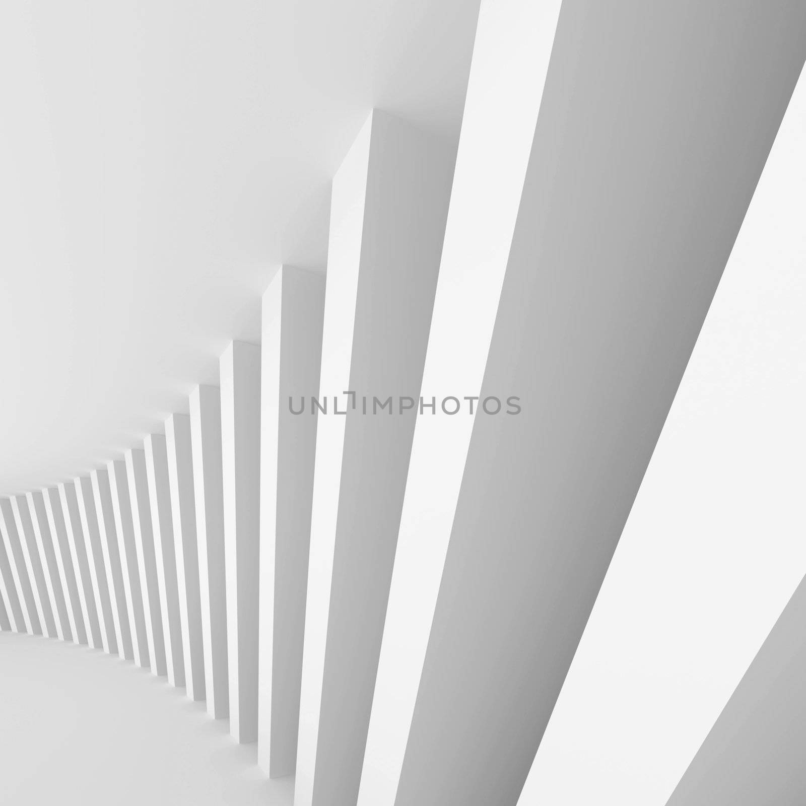 3d Illustration of White Abstract Architecture Wallpaper
