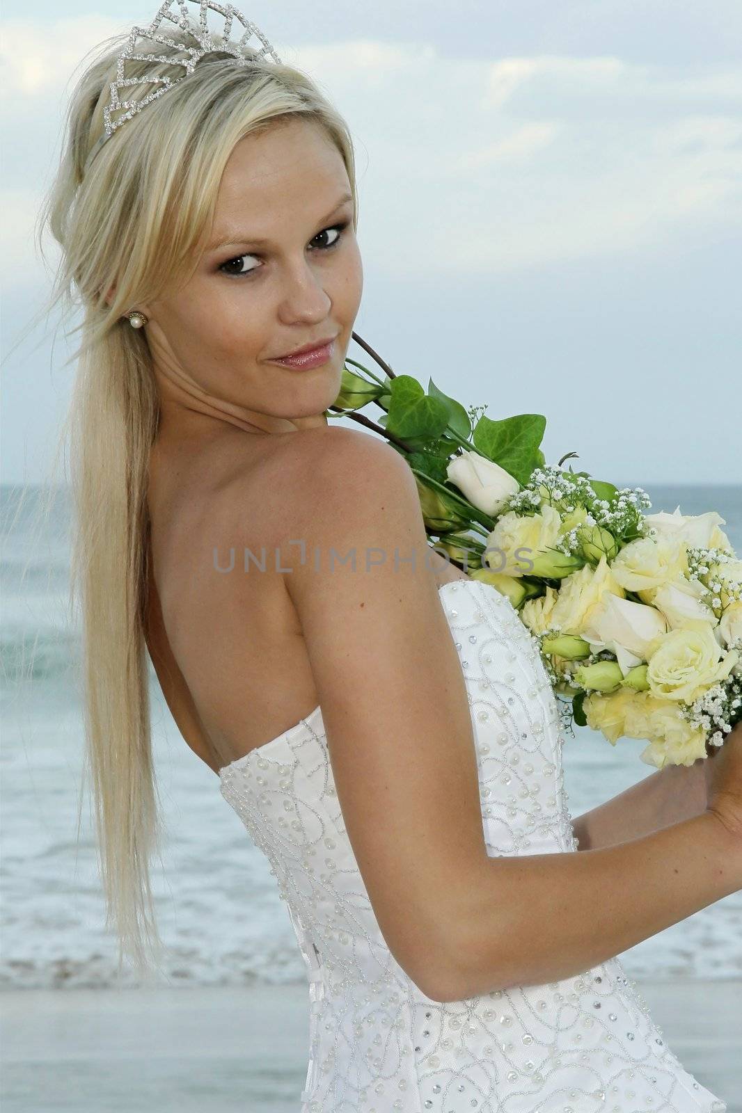 Lovely Bride at the Beach by fouroaks