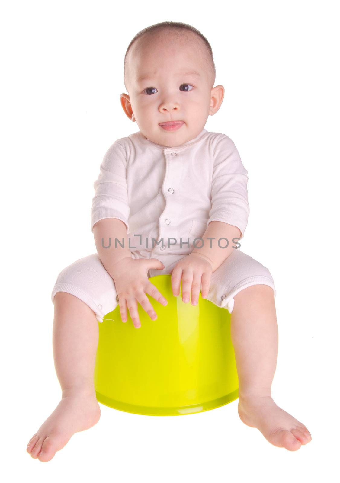 baby, asian baby and chamber-pot by heinteh