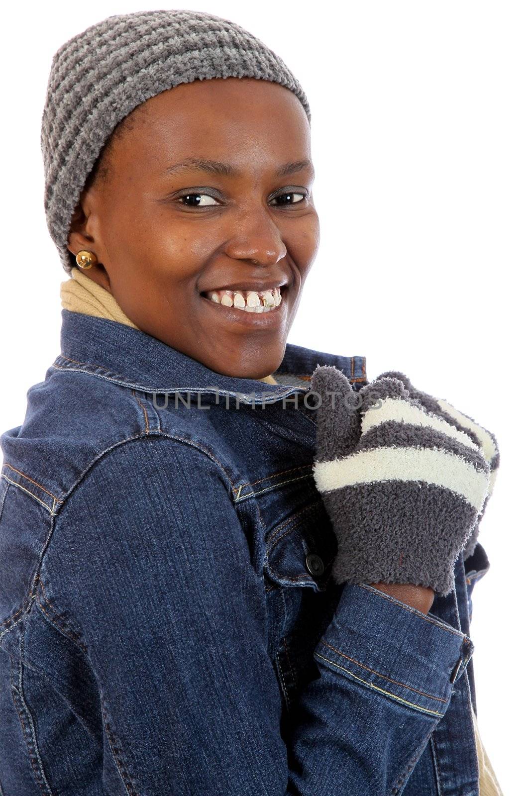 Winter Wear African Woman by fouroaks