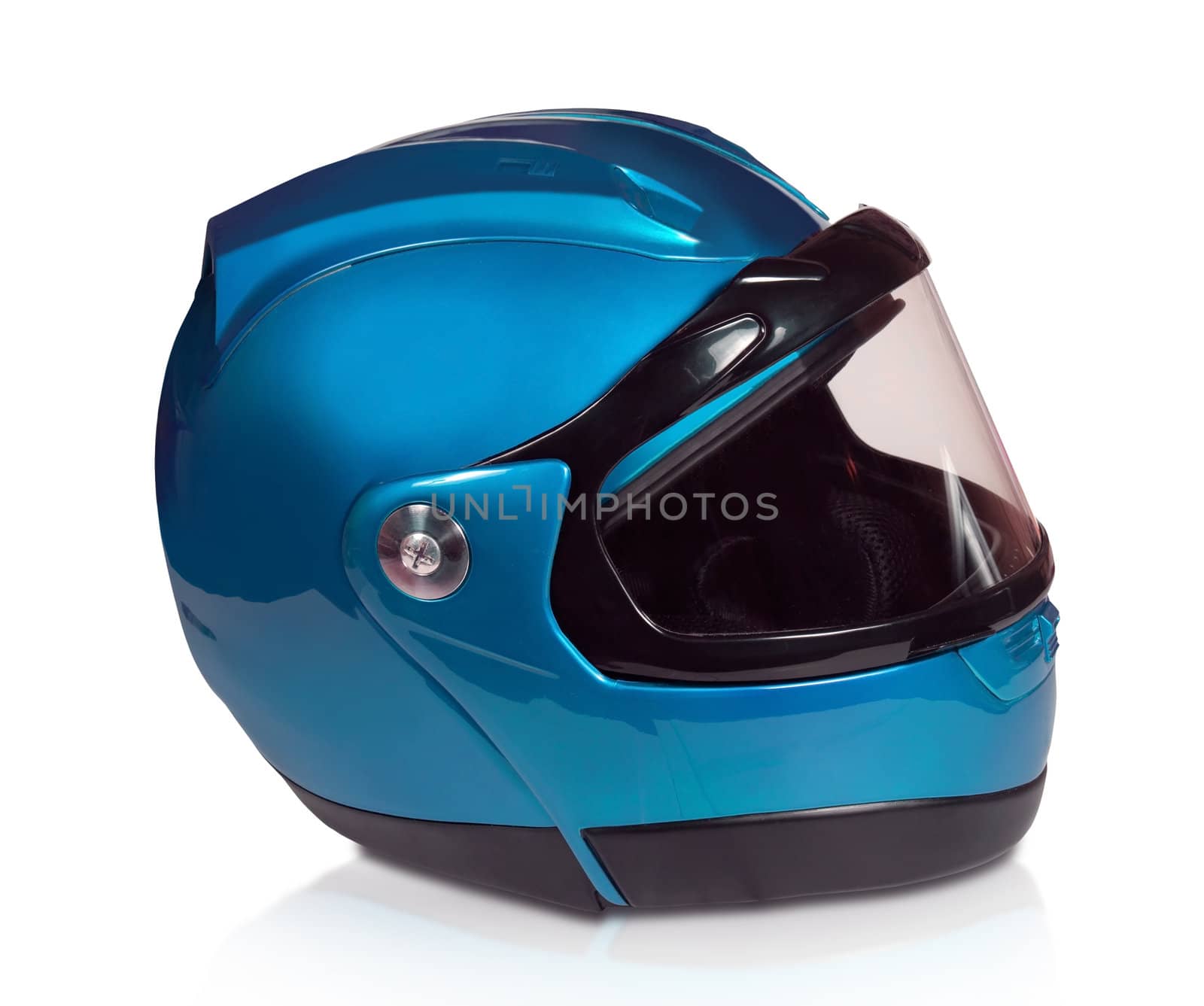 Motorcycle Helmet isolated on white with clipping path