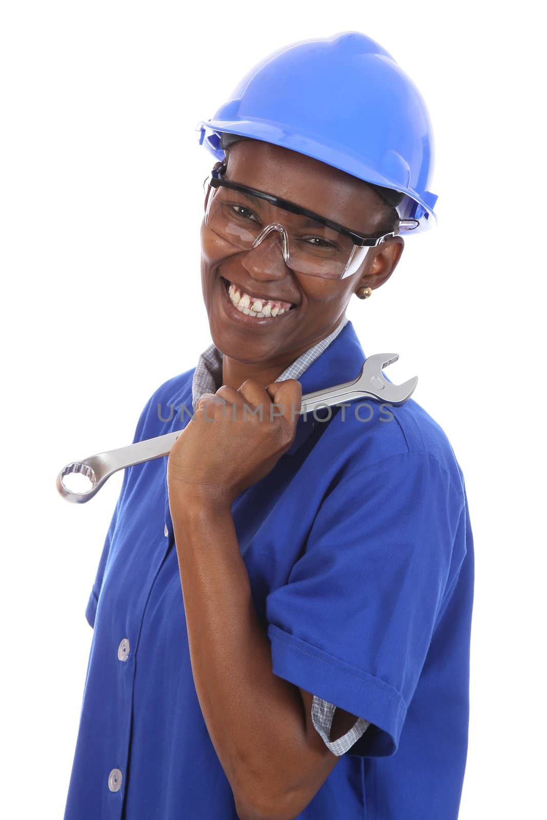 African Woman Mechanic by fouroaks