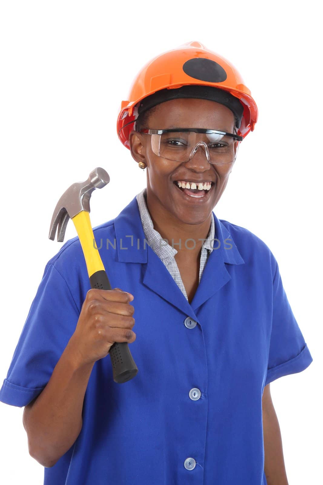 African Woman Construction Worker by fouroaks