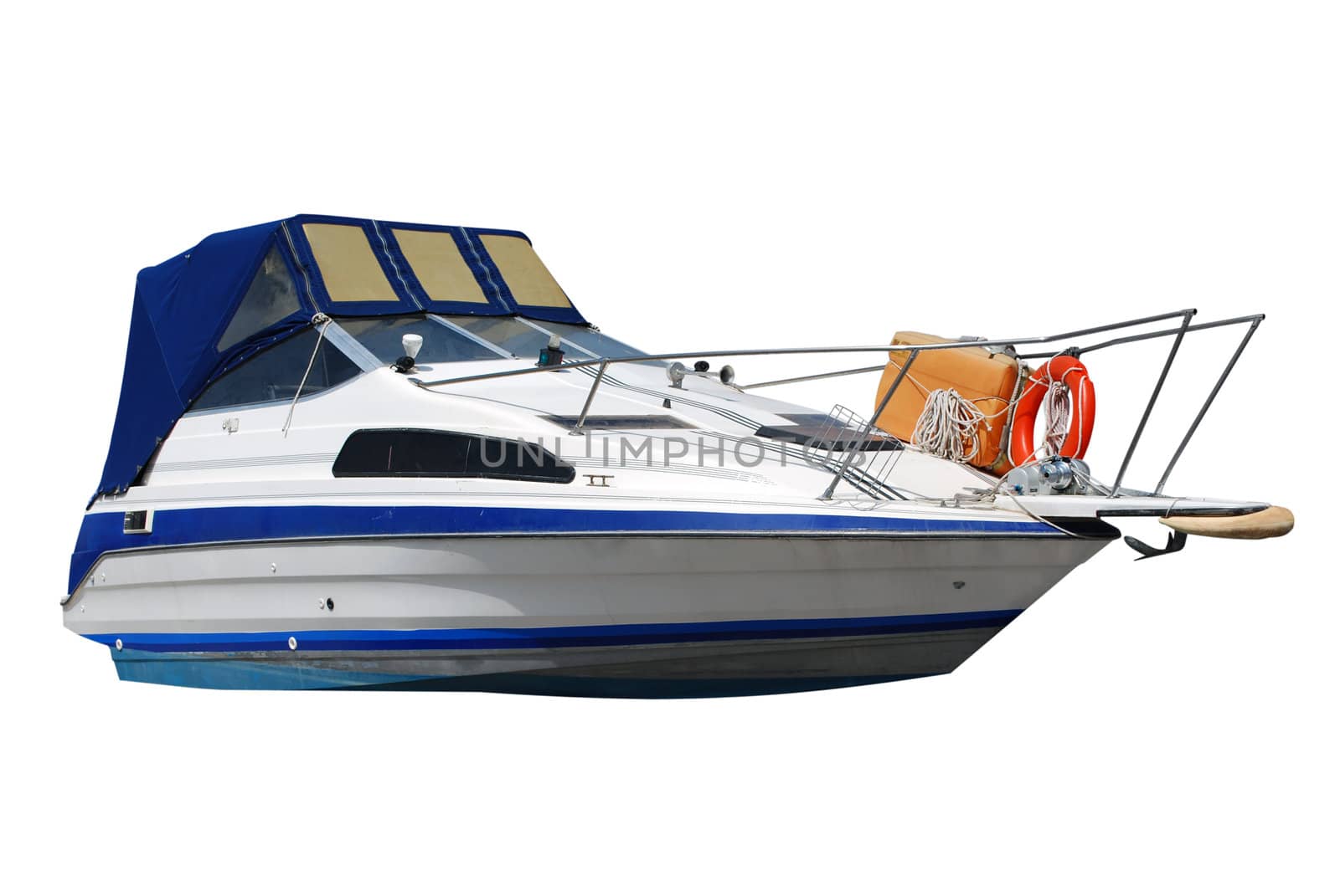 Luxury yacht isolated on white
