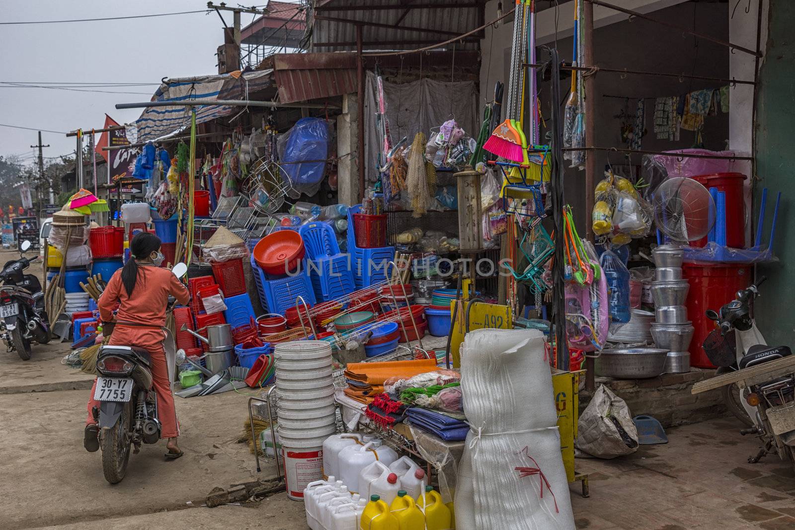 Vietnam Duong Lam - March 2012: Household hardware shop by Claudine
