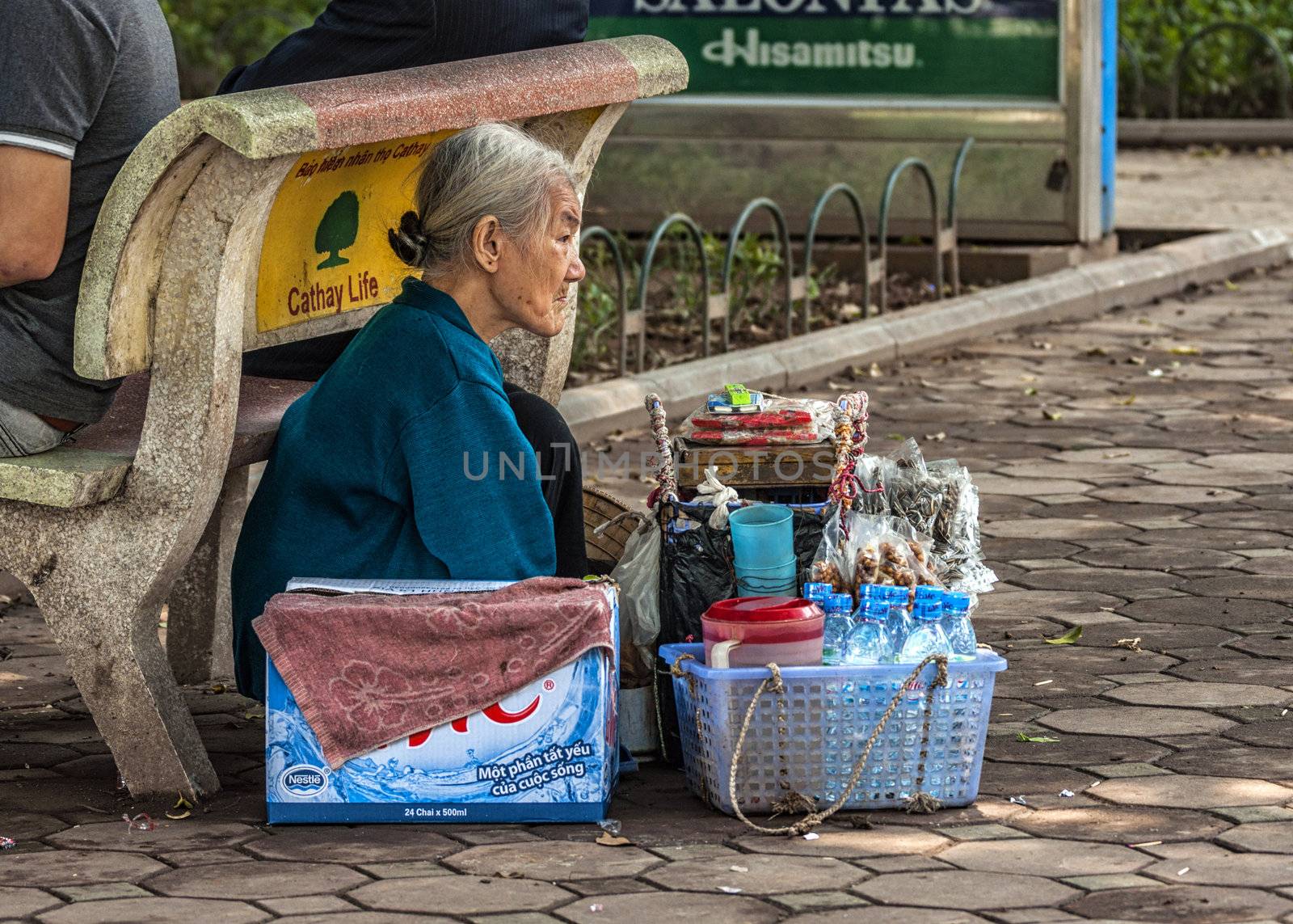Vietnam Hanoi. Free enterprise as savior of retirement.