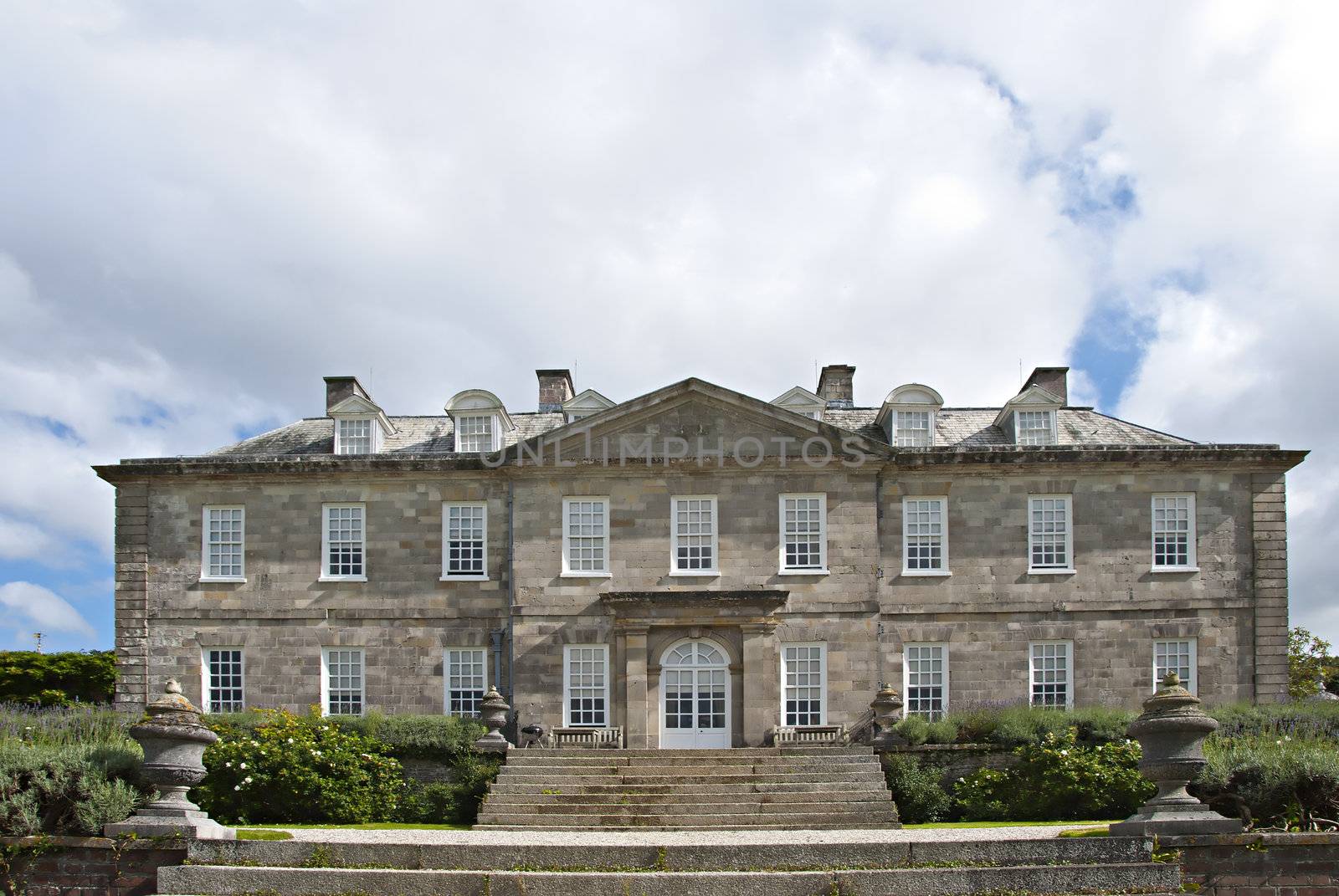 The elegant frontage of an Eighteenth Century English Country House