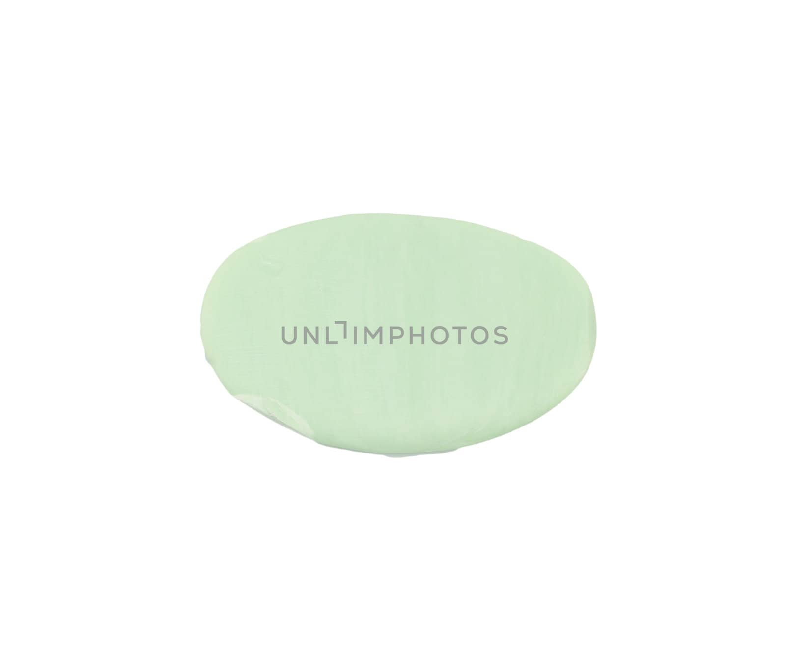 Glycerin green Soap Bar. Isolated on white background. 