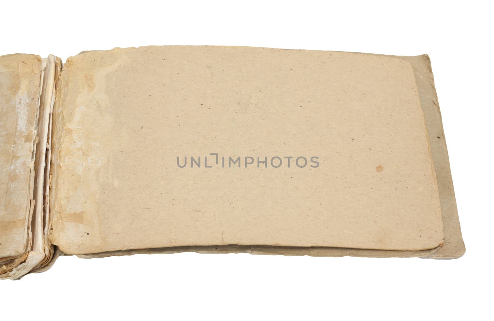 Old paper isolated on white 