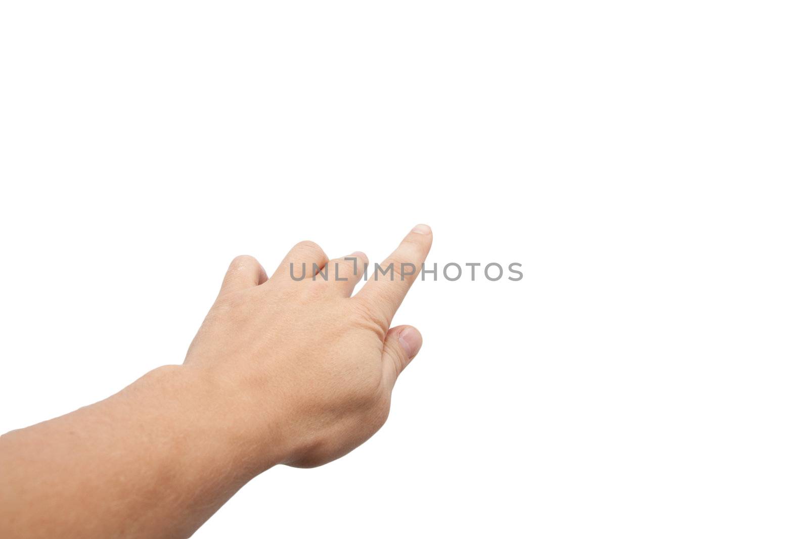 Male hand isolated on white background  by schankz