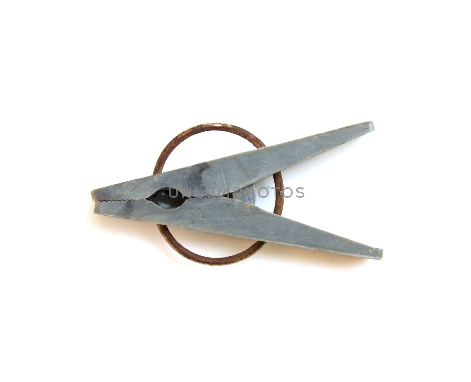 old pin on a white background