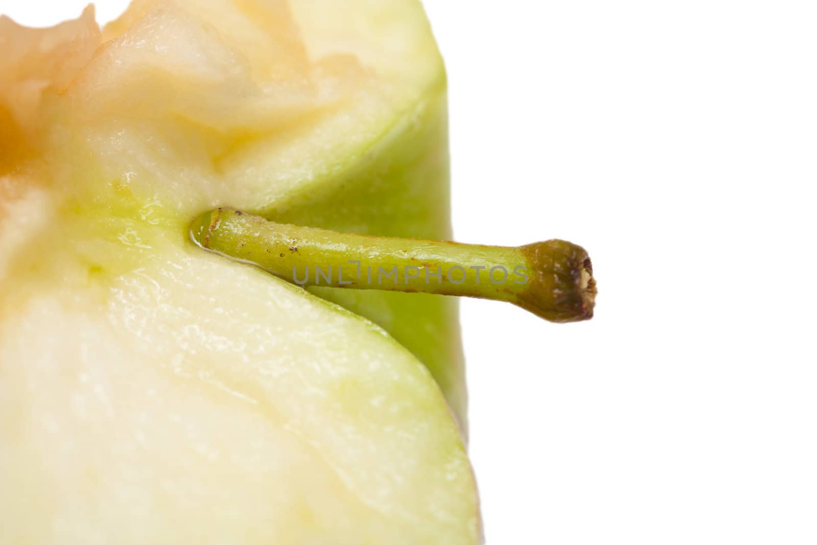 apple close-up on a white background