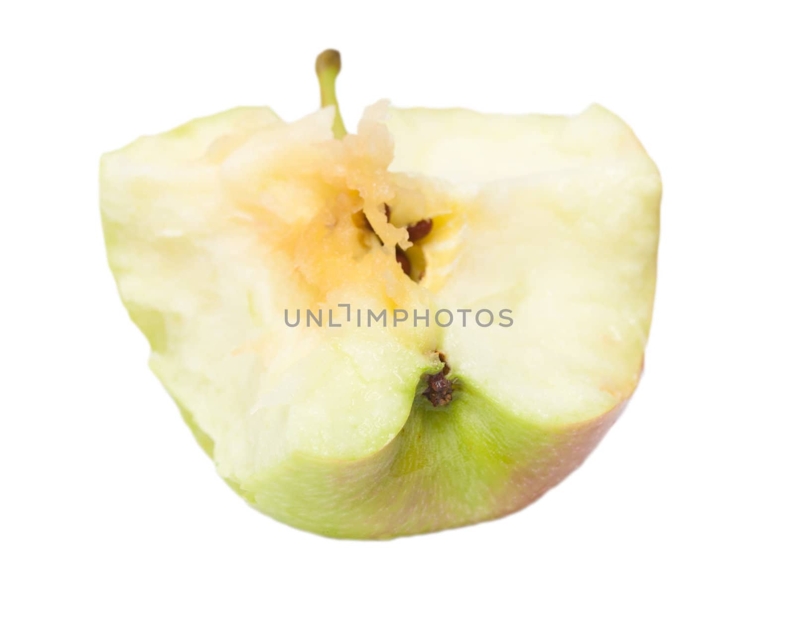 apple close-up on a white background