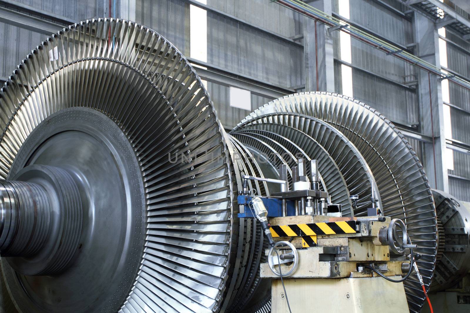 Turbine at workshop by photosoup