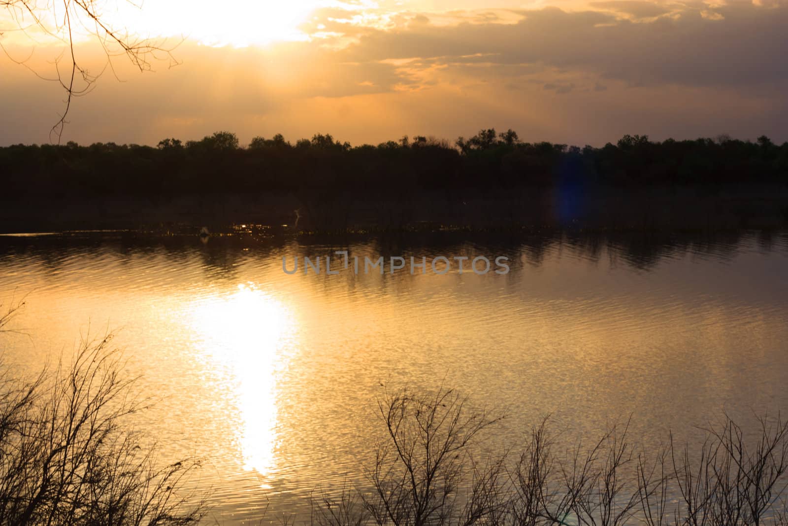 Sunrise on the lake  by schankz