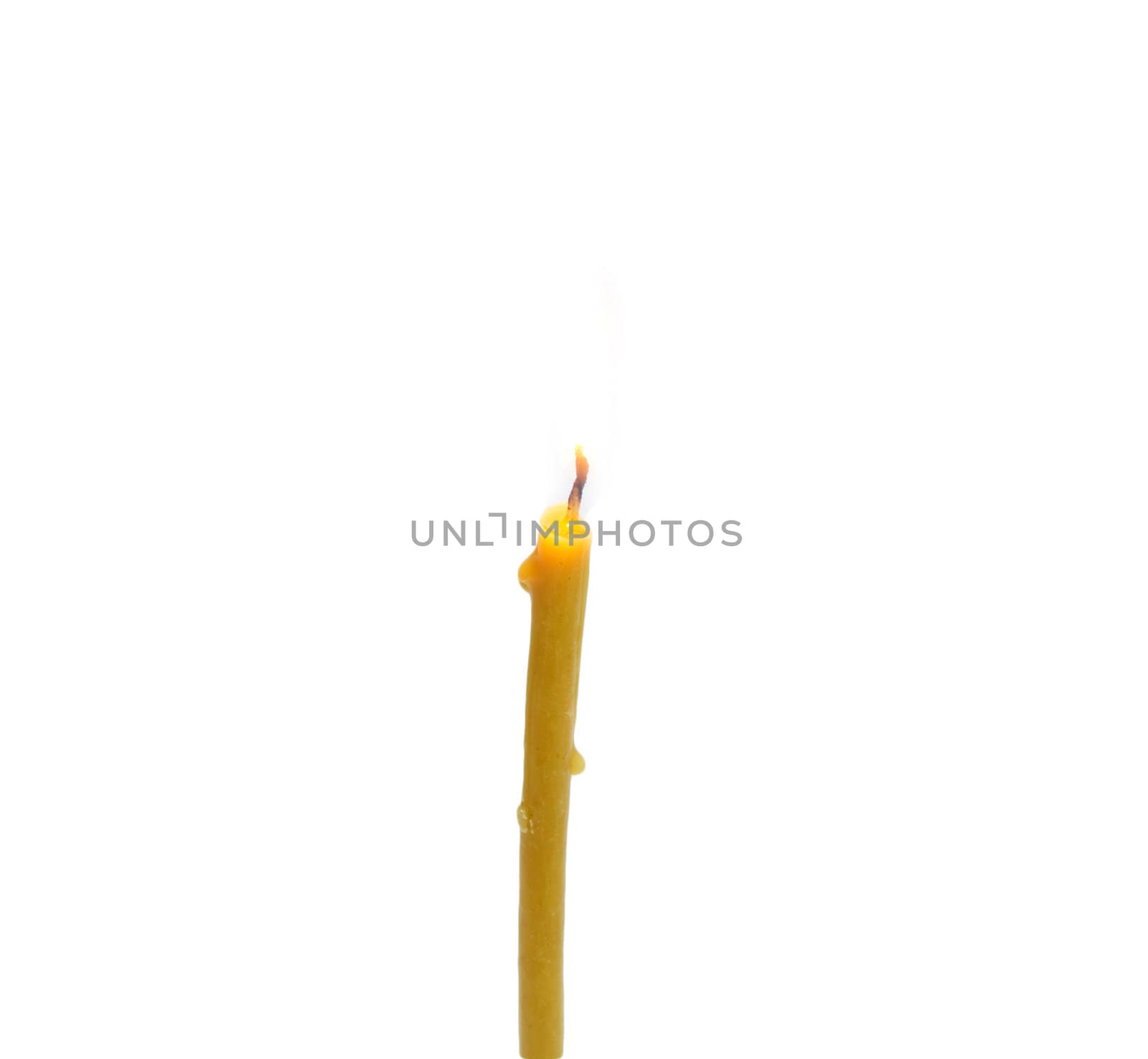 Candle isolated on white background  by schankz