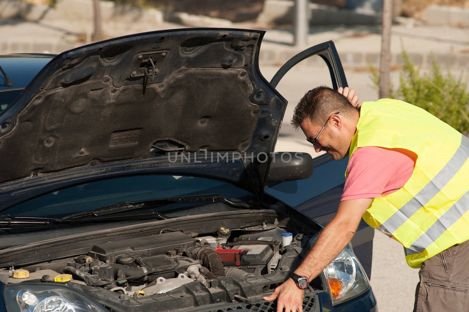 Man rather confused about the reason of his breakdown