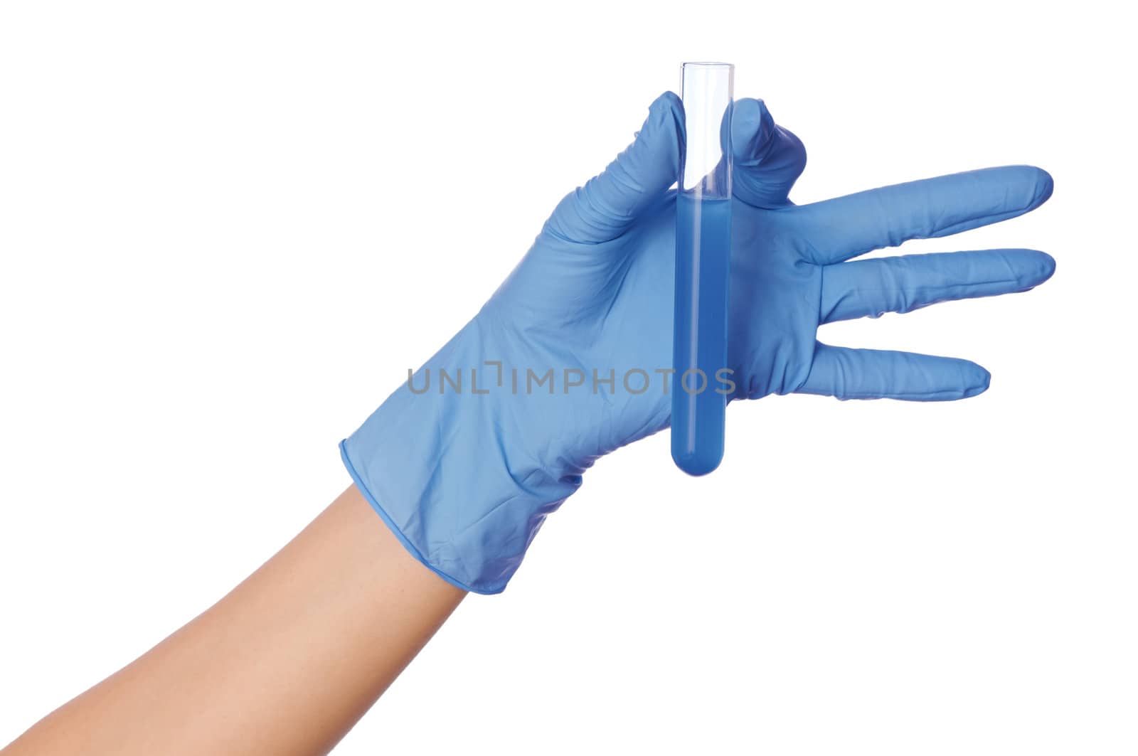 doctor holds a tube with sample of new antidote