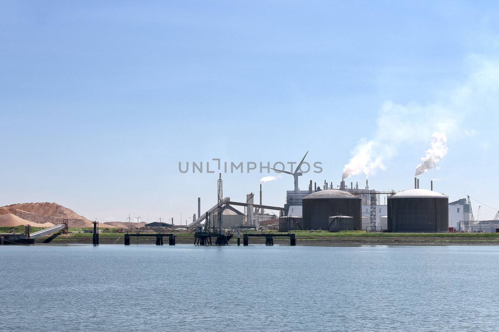 Oil terminal in the Dutch port. Netherlands