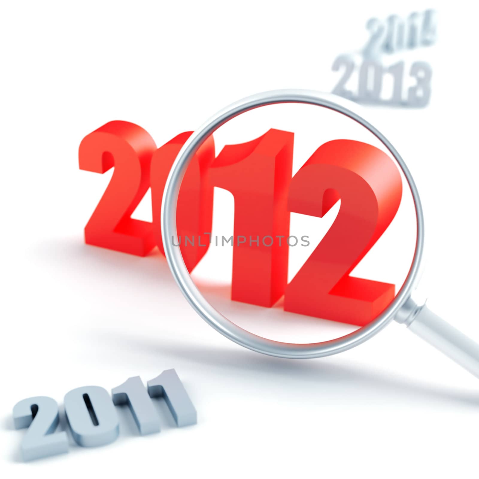 new 2012 year under magnification and other years