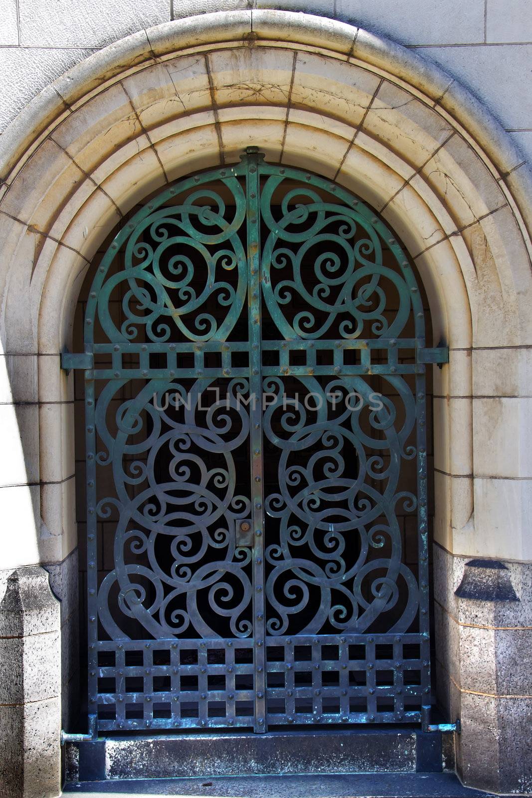 Yale University Doorway, Old Iron Gate, New Haven Connecticut