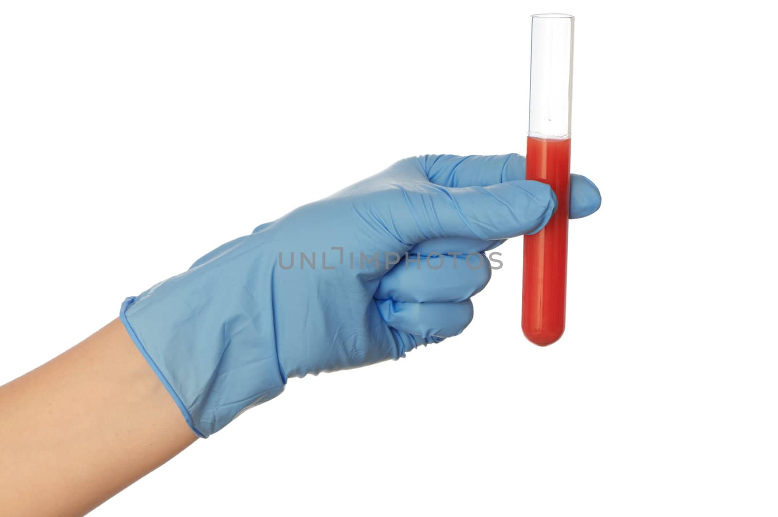 Doctor research a sample of blood for vaccine