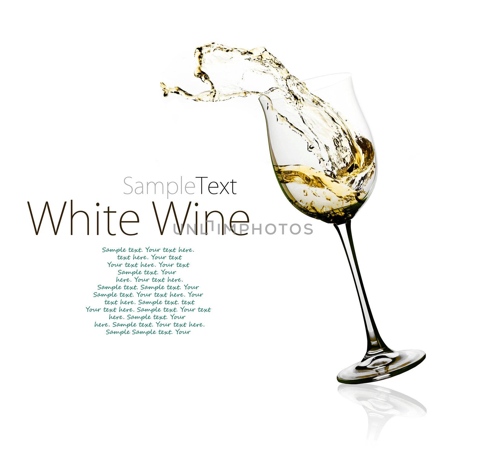 glass of white wine by GekaSkr