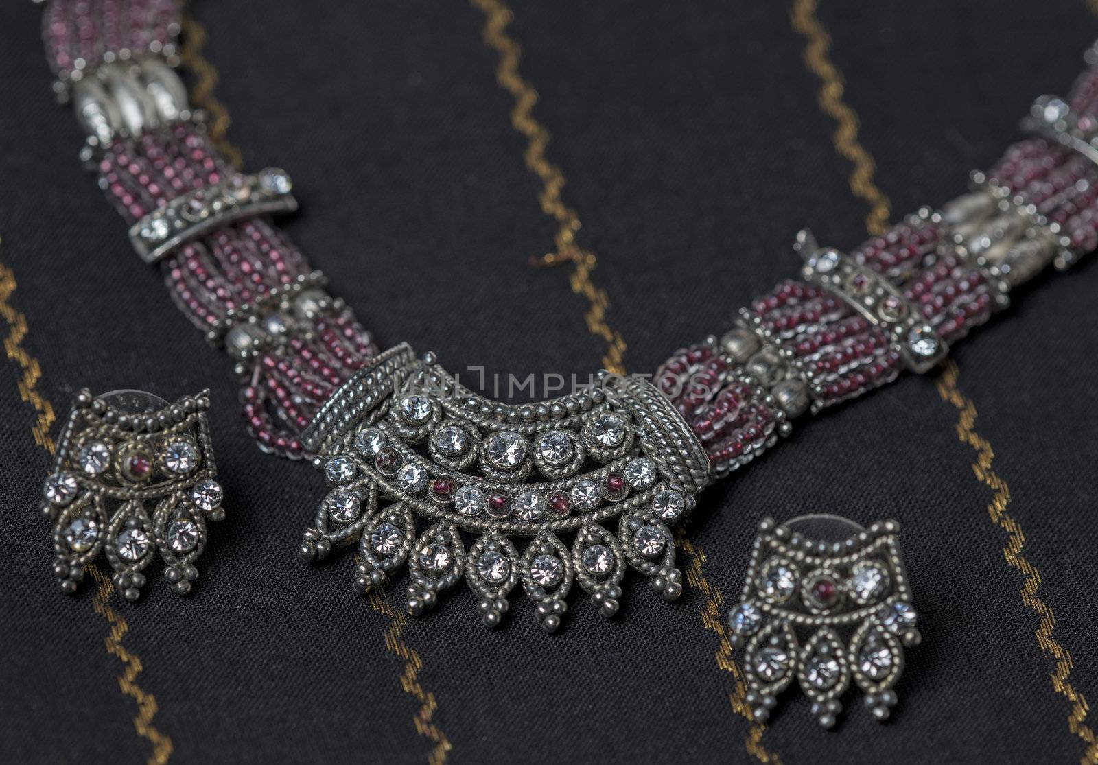 Authentic indian jewellery highlighted for display