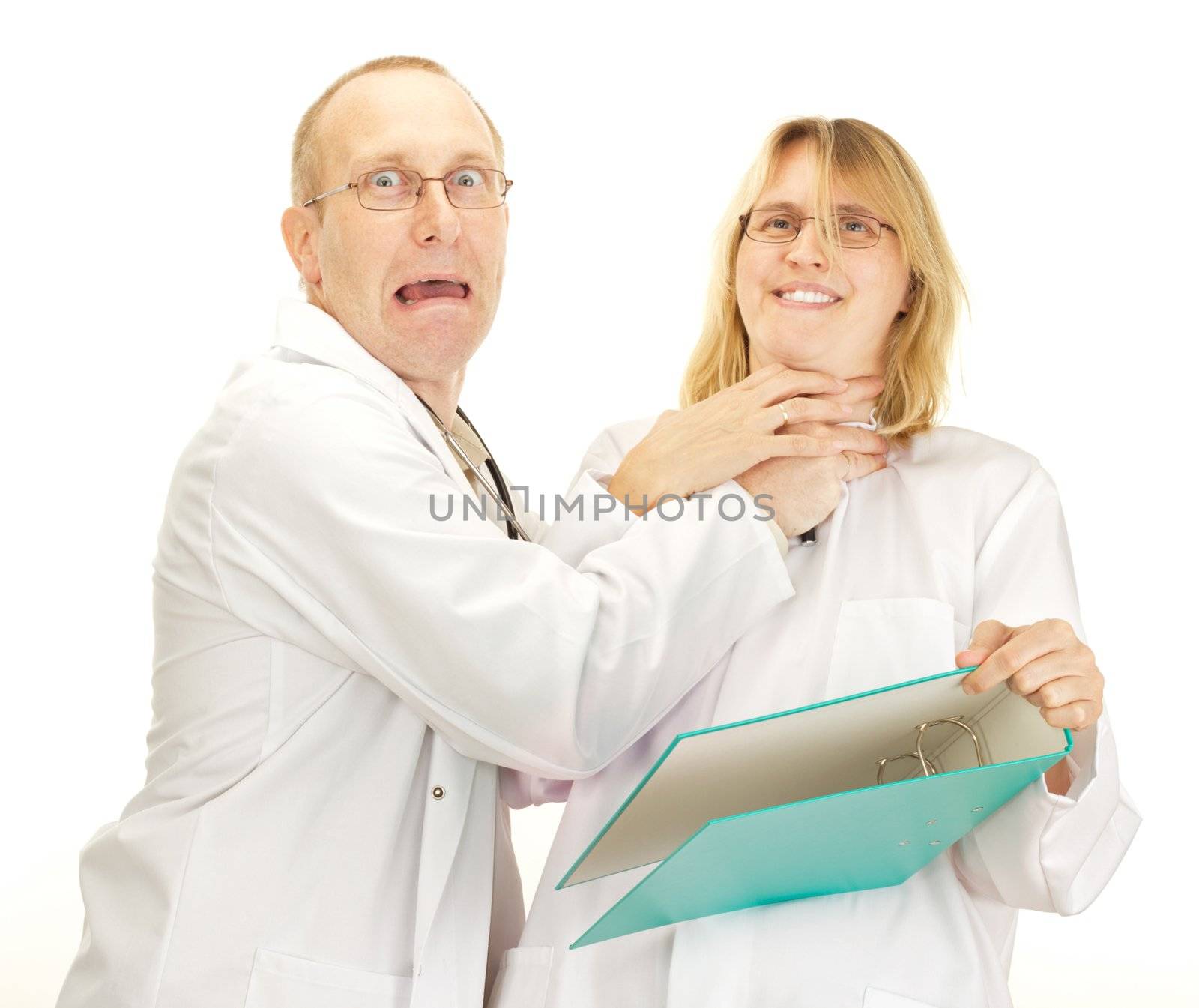 Two doctors arguing