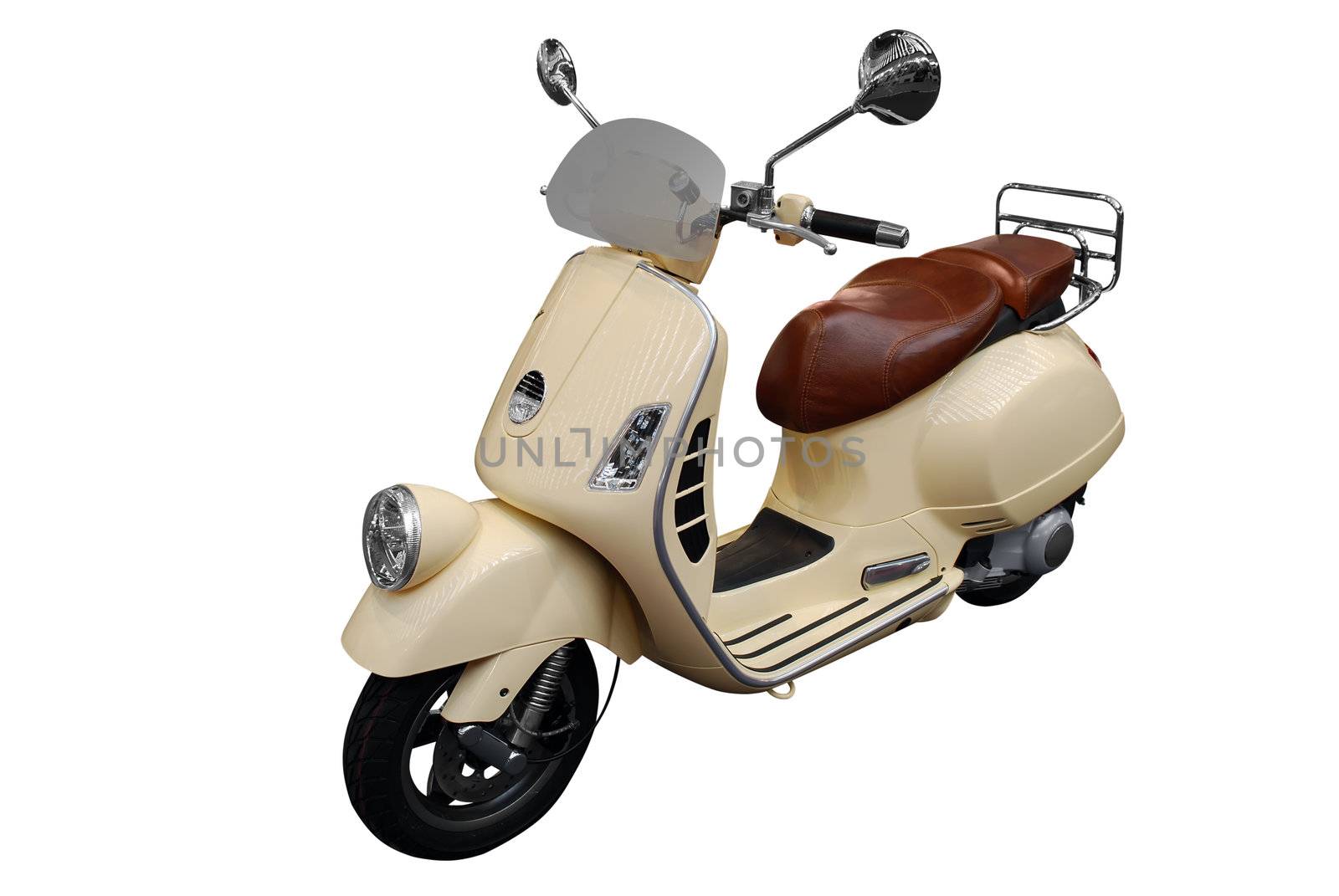 Scooter motorcycle isolated on white
