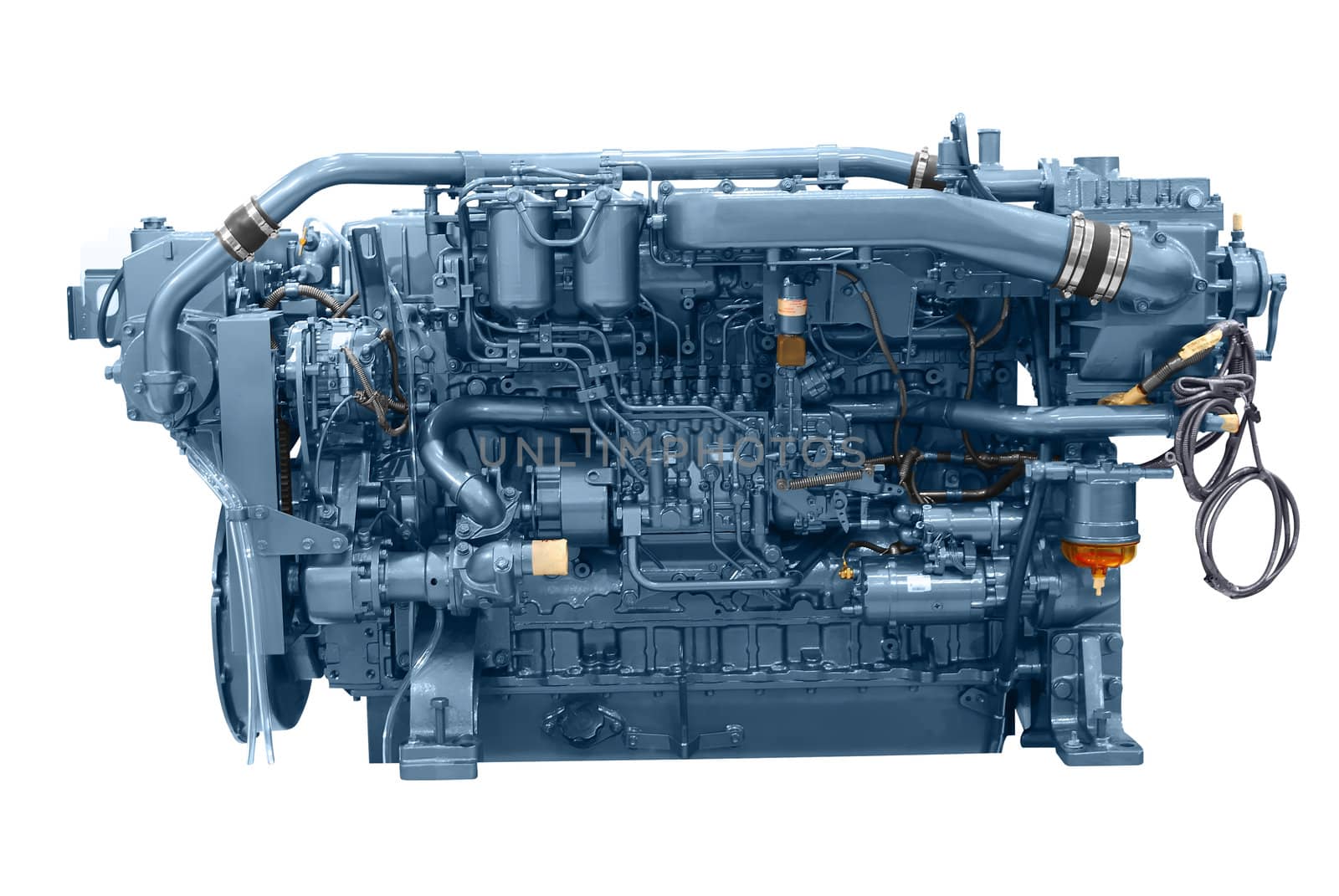 Ship engine isolated on white background